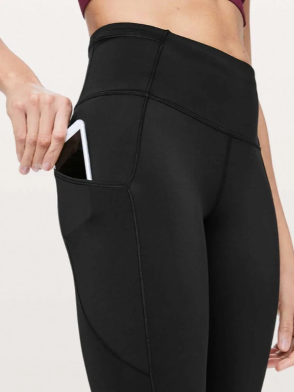 Lululemon Fast & Free 7/8 Tight black Non-Reflective Nulux 25 Size 2 leggings - Picture 4 of 9